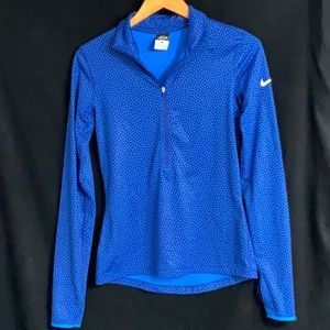 Nike Pro Dri-fit pull over, blue dot size women small